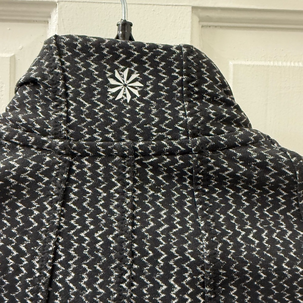 Athleta Heartbeat Hope Herringbone Full Zip Athletic Jacket | Medium - Picture 6 of 7